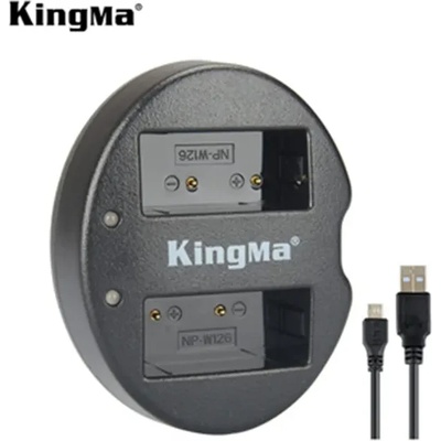 KingMa Зарядно за батерия NP-W126 за Fuji X-T100, X-T200, X100F, X100V, X-S10, X-A5, X-A10, X-E4, X-Pro2, X-Pro3, X-T1, X-T2, X-T3, X-T10, X-T20, X-T30, X-T30 II