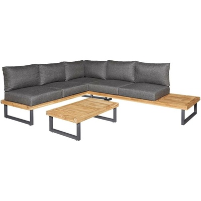 Sunfun Zoe Set lounge nábytku, 3 ks, ocel, dřevo, šedý PRT2210