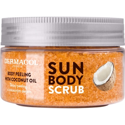 Dermacol Sun cukrový tělový peeling s vůní broskve 200 g