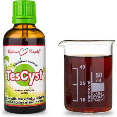 Bylinné kapky TesCyst Bylinné kvapky tinktúra Bylinkárovo tajomstvo 50 ml