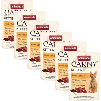 Animonda CARNY Cat Kitten говеждо + птиче 6 x 85 г