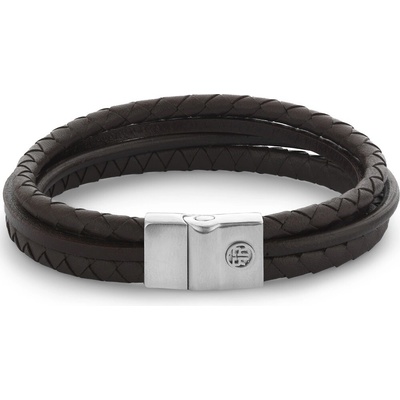 Rebel & Rose RR-M0055-S-L náramek Full Metal Premium Combo 12mm Brown