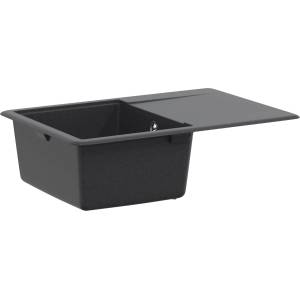 vidaXL Единична мивка за кухня Гранит 67 x 46 x 19 см Графит (42053761)