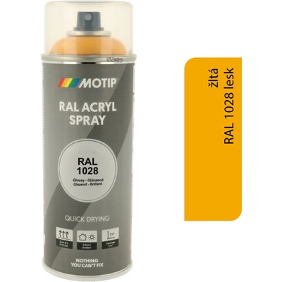 Motip Acryl 400 ml RAL 1028 lesk