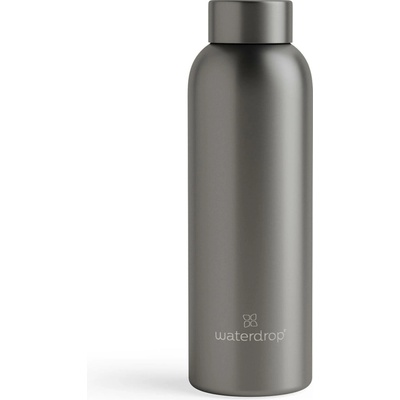 Waterdrop Termo nerezová lahev metalická 600 ml Antracitová matná