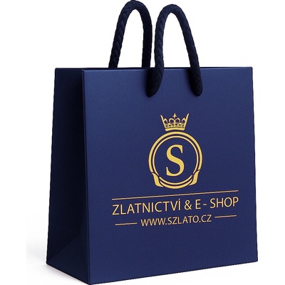 sZlato.cz 4383 Dárková modrá taška s logem SZLATO