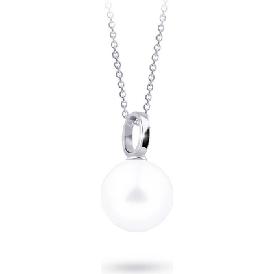 Cutie Jewellery Zlatý prívesok s perlou Z3026B Biela