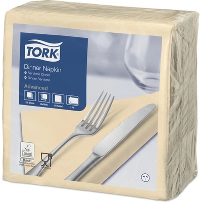 Tork ubrousky papírové 2V večeře písková 39x39cm