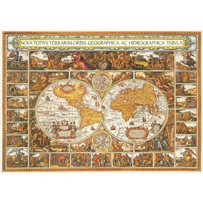 MIKA Пъзел 1500 елемента Старинна карта на Света (150005)