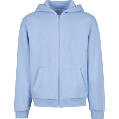 Build Your Brand pánska mikina na zips BY285 Powder Blue