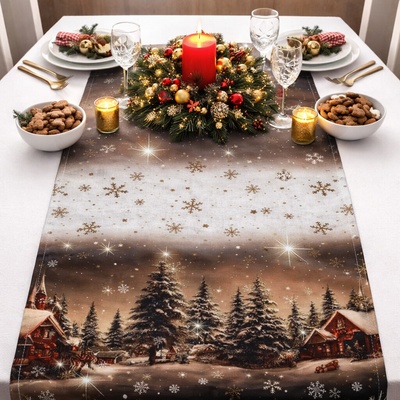 EVENIT Vianočný behúň - 6019 Bavlna/polyester 40x90 cm
