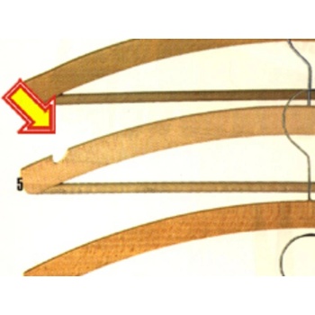 Vešiak - ramienko pánske drevené, zárez, palička WW