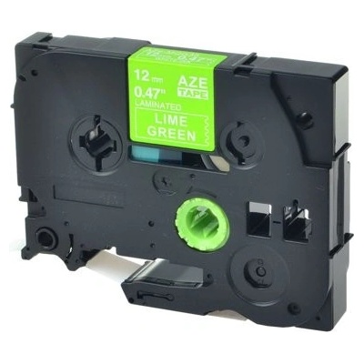 Compatible Съвместима лента с Brother TZ-MQG35/TZe-MQG35, 12mm x 5m, бял печат / Лайм база (TZe-MQG35)