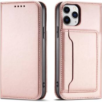 HQWear Калъф с отделение за карти Magnet Card Case за iPhone 12, розов (KXG0031256)