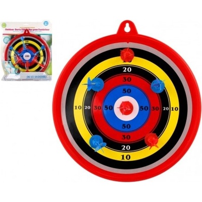 Teddies Terč venkovní se šipkami 6ks plast průměr 30cm
