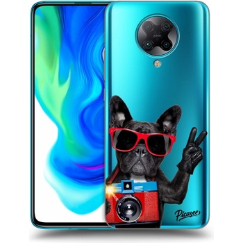 Pouzdro Picasee silikonové Xiaomi Poco F2 Pro - French Bulldog čiré