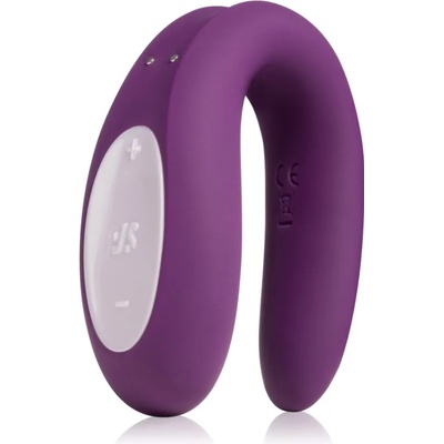 Satisfyer Double Joy вибратор за двойки Purple 9 см