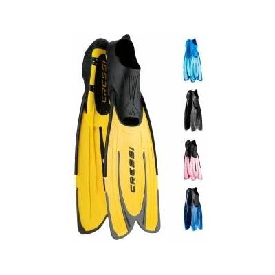 Cressi-Sub Cressi Agua Fins Swimming Fins - Adjustable Foot Section for Diving - Ergonomic Short Fins Adults & Children - Durable Fin Material - Yellow - 37/38 - CA206343