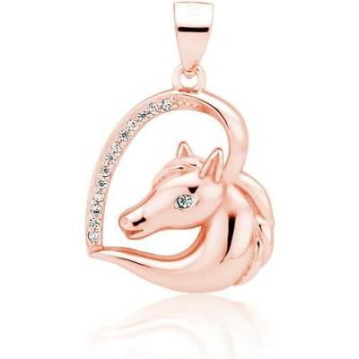 Olivie Stříbrný Rose přívěsek Kůň v srdci 4653