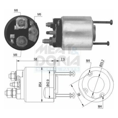 Elektromagnetický spínač, startér MEAT & DORIA 46016