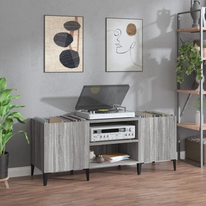 vidaXL Шкаф за винилови плочи сив сонома 121x38x48 см инженерно дърво (831939)