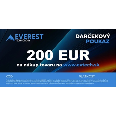 Everest Darčekový poukaz 200 EUR