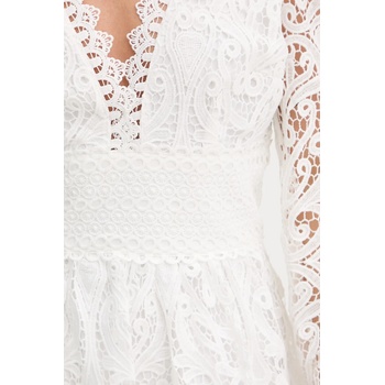 Morgan Рокля Morgan в бяло къса разкроена RLUCA (RLUCA)