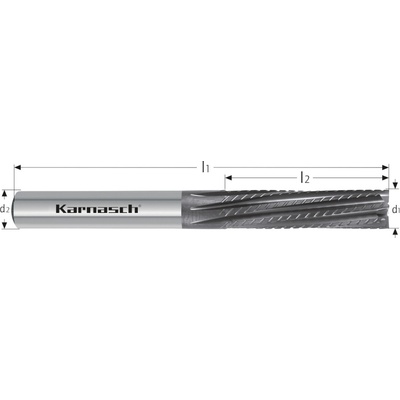 Karnasch 291763120070 | Tvrdokovová hrubovacia a na hotovo stopková fréza ostrohranná 12,0x70-120x12 mm, Z=8