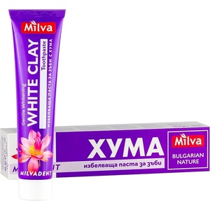 Milva Избелваща паста за зъби с хума, 75 ml - baby