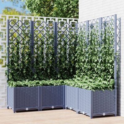 VidaXL Květináč plast modrý, šedý 120 x 120 x 136 cm