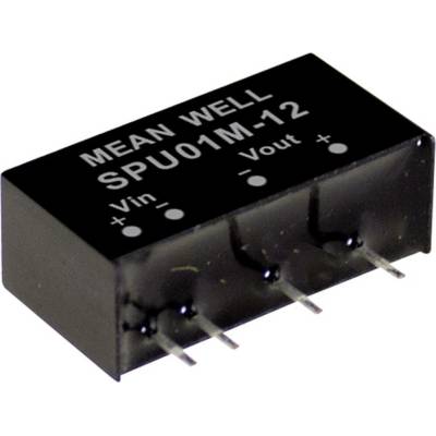 MEAN WELL SPU01M-12 DC / DC menič napätia, modul 84 mA 1 W Počet výstupov: 1 x