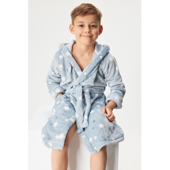 GARNA MAMA Топлещ детски халат White and Blue Stars с качулка (md112032_fm37_zup)