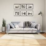 vidaXL Килим OVIEDO с къс косъм, бежов, 120x120 см (375489)