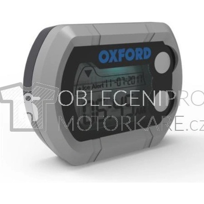 Hodiny a teploměr na motocykl voděodolné, OXFORD (stříbrná) | Zboží Auto
