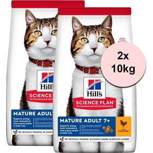 HILL'S Hill s Science Plan гранули за стари котки с пиле 2 x 10 кг