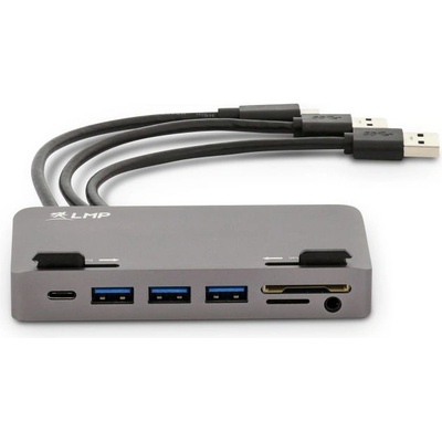 LMP Мултифункционален хъб за свързване на допълнителна периферия за iMac с USB-C - LMP Attach Dock Pro (тъмносив) (18633)