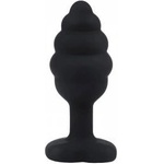 Fantasy by Cottelli BUTT PLUG Black ribbed small