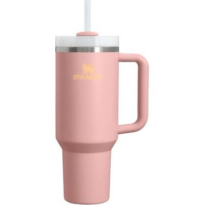 STANLEY Прасковен термос със сламка от неръждаема стомана 1, 18 l Quencher H2. O FlowState Tumbler Peach Rose - Stanley (10-12574-0181)