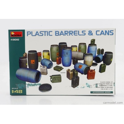 MiniArt Plastic Barrels & Cans 32 pcs. incl. decal 49010 1:48