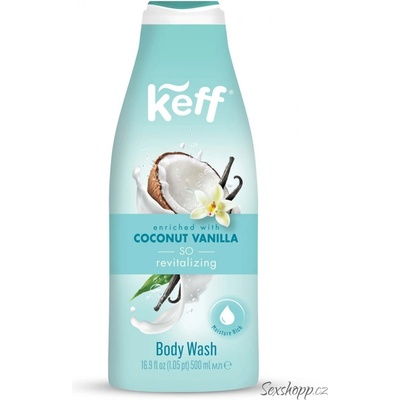 Sprchový gel Keff Coconut Vanilla – kokos a vanilka, 500 ml