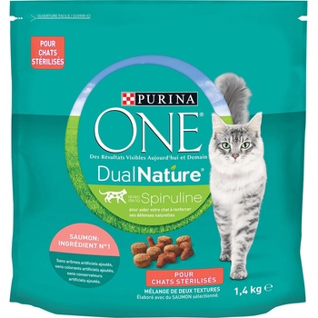 Purina ONE DualNature Sterilcat losos se spirulinou 3 x 1,4 kg