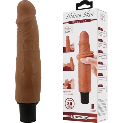 Pretty Love Waldorf Sliding Skin Vibrator 21, 5cm Brown