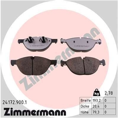 Sada brzdových platničiek kotúčovej brzdy ZIMMERMANN 24172.900.1