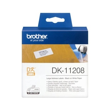 Brother 38mm x 90mm, bílá, 400 etiket, DK11208