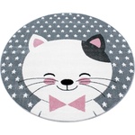 Ayyildiz Carpets Розово-сив детски килим ø 120 cm Kids - Ayyildiz Carpets (KIDS1201200550PINK)
