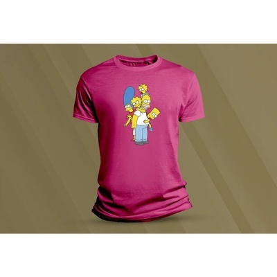 Sandratex dětské bavlněné tričko Simpsonovi 3. fuchsia