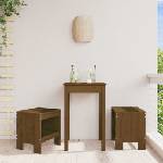 vidaXL Градински табуретки 2 бр меденокафяви 40x36x45 см бор масив (825341)