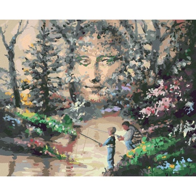 zuty Malování Podle Čísel Rybaření A Mona Lisa D. Rusty Rust 80 x 100 Cm Plátno