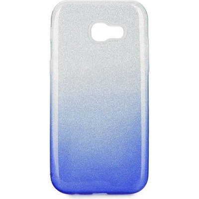 Forcell Блестящ Силиконов Калъф за Samsung A9 2018, Forcell Shining Case, Сребро/Син (5901737941862)
