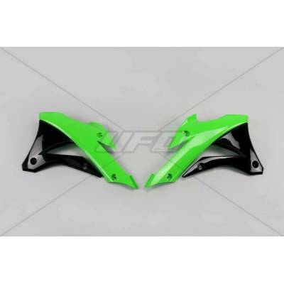 UFO kryty chladiče KAWASAKI KX 85 14-21, KX 100 14-21 barva zelená černá